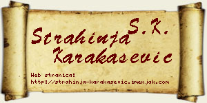 Strahinja Karakašević vizit kartica